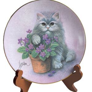 Bob Harrison Curiouss Kittens plate collection 1991. Plate 2980 A